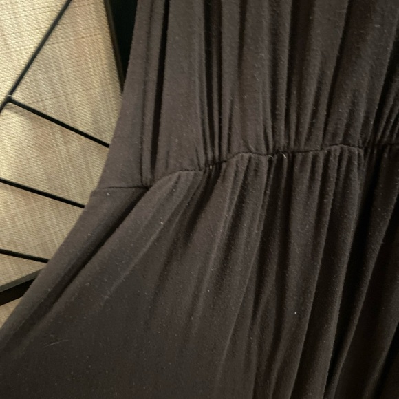 Daily Ritual Black Ribbed Pleated Maxi Dress - Picture 5 of 12